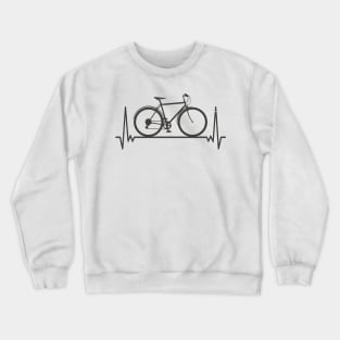 Cycling Shirt, Biking T shirt, Bicycle Shirts, Gifts for a Cyclist, Bike Rider Gifts, Cycling Funny Shirt - Hearthbeat Bike Crewneck Sweatshirt